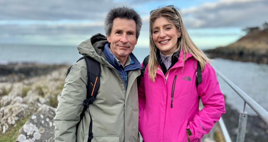 Mark Devenport and Doireann Ní Ghlacáin explore County Down as part of RTE's Tracks & Trails